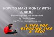 How to make money with a blog