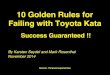 10 Golden Rules for Failing with Toyota Kata