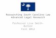 Researching South Carolina Law