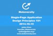 Single-Page Application Design Principles 101