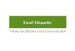 7 Email Etiquettes for Effective Email Communication