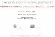 Applied Psych Test Design: Part G:  Psychometric/technical statistical analysis:  External
