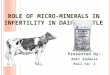 Role of Micro-mineral in infertility in Dairy Cattle