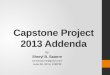 UC CICS Capstone Project 2013 Addenda