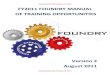 Fy2011 Foundry Manual of Training Opportunities(Version 2)[1]