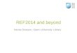 Nicola Dowson: Ref2014 and beyond