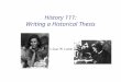 History 111: Writing a Historical Thesis