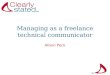 TCUK 2013 - Managing as a freelance technical communicator
