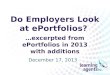 Do Employers Look at ePortfolios?