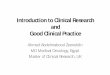 Introduction to clinical research and  gcp
