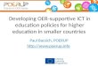 Developing OER-supportive ICT in education policies for higher education in smaller countries