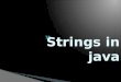 Strings in java