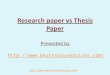 Research paper vs thesis paper