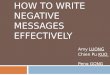 How Write Negative Messages Effectively
