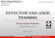 Effective End User Training - BPC - March 2011