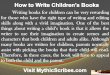How to Write Children's Books