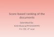score based ranking of documents
