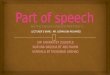 WAJ3022 English Language Proficiency Part of speech