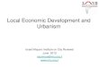 Local Economic Development (LED) and Urbanism for the Israeli Mayors' Institute
