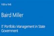 Baird Miller, DOL: IT Portfolio Management in State Government