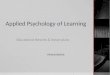 Applied psychology of learning presentation