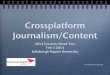 Napier CrossPlatform Content week two - Journalist as a brand