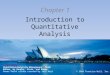 Chapter I-Intro to Quantitative Analysis