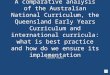 A comparative analysis of the australian national curriculum
