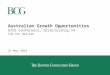 Tom Von Oertzen  - Australian growth opportunities, where are the and who is likely to capitalise on them