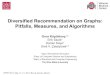 Diversified Recommendation on Graphs: Pitfalls, Measures, and Algorithms