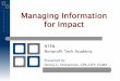 Managing Information for Impact