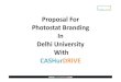 Proposal for photostat branding in delhi university with cashur drive
