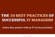 The 10 IT Oursourcing Best Practices of Successful Managers