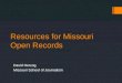 Resources for Missouri open records