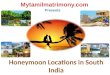 Honeymoon locations in south india