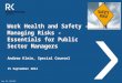 WHS Risks - Overview for Public Sector Managers