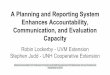 A Planning and Reporting System Enhances Accountability, Communication, and Evaluation Capacity