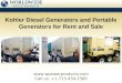 Kohler Diesel Generators and Portable Generators for Rent and Sale