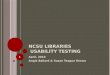 NCSU Libraries  Usability Testing
