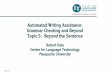 Tarragona Summer School/Automated Writing Assistance Topic 5