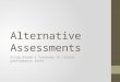 Alternative assessments jtcc