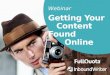 Getting Your Content Found