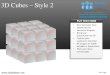 3d cubes building blocks stacked broken style design 2 powerpoint ppt slides