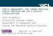 Public Engagement  The London Profiler, Public Profiler And The E Society Classification