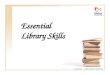 Essential Library Skills for Tourism 2011