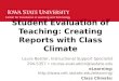 Student Evaluation of Teaching: Creating Reports with Class Climate