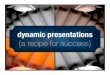 Dynamic Presentations {A Recipe for Success, Part 1}