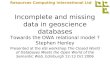 Incomplete And Missing Data In Geoscience Databases