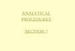 Download Section 7 - Analytical Procedures