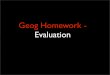 Geog evaluation revision